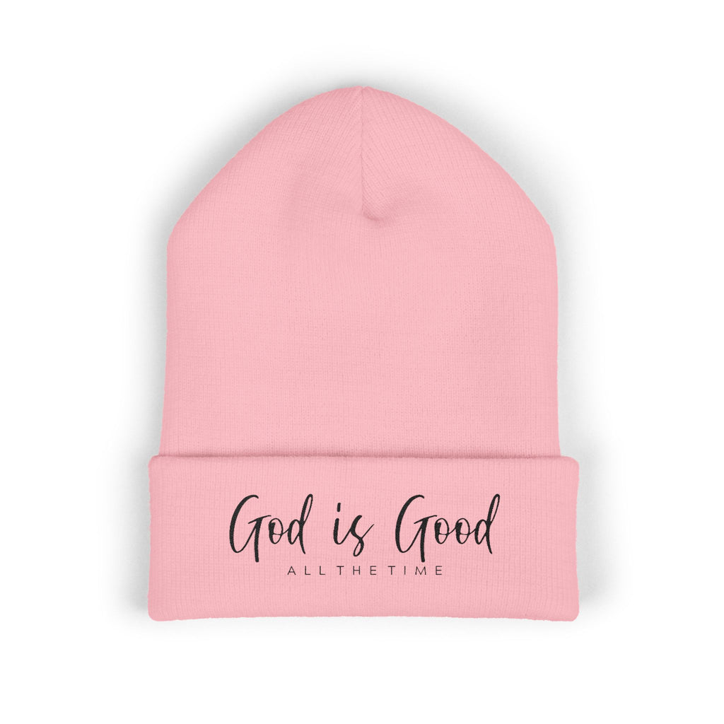 God Is Good Embroidered Cuffed Beanie