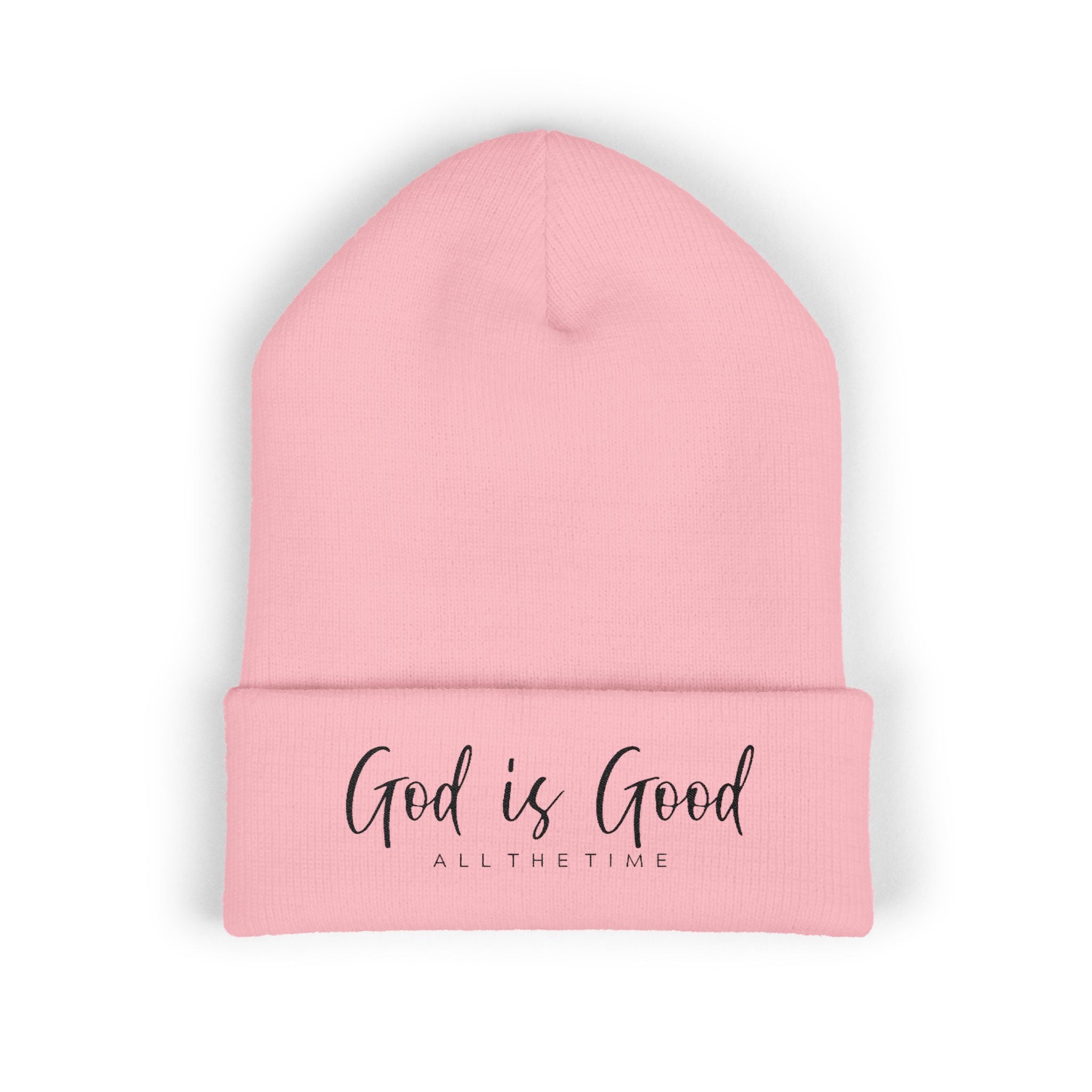 God Is Good Embroidered Cuffed Beanie