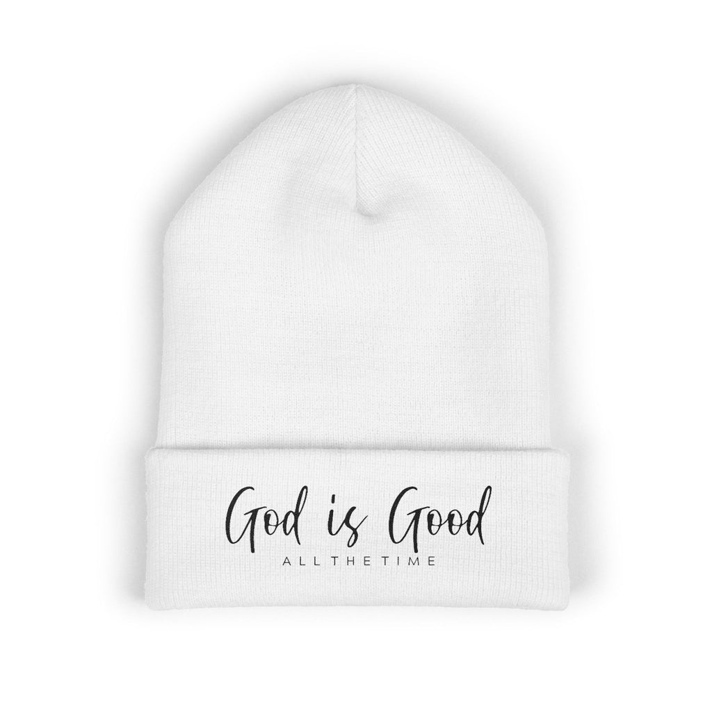 God Is Good Embroidered Cuffed Beanie
