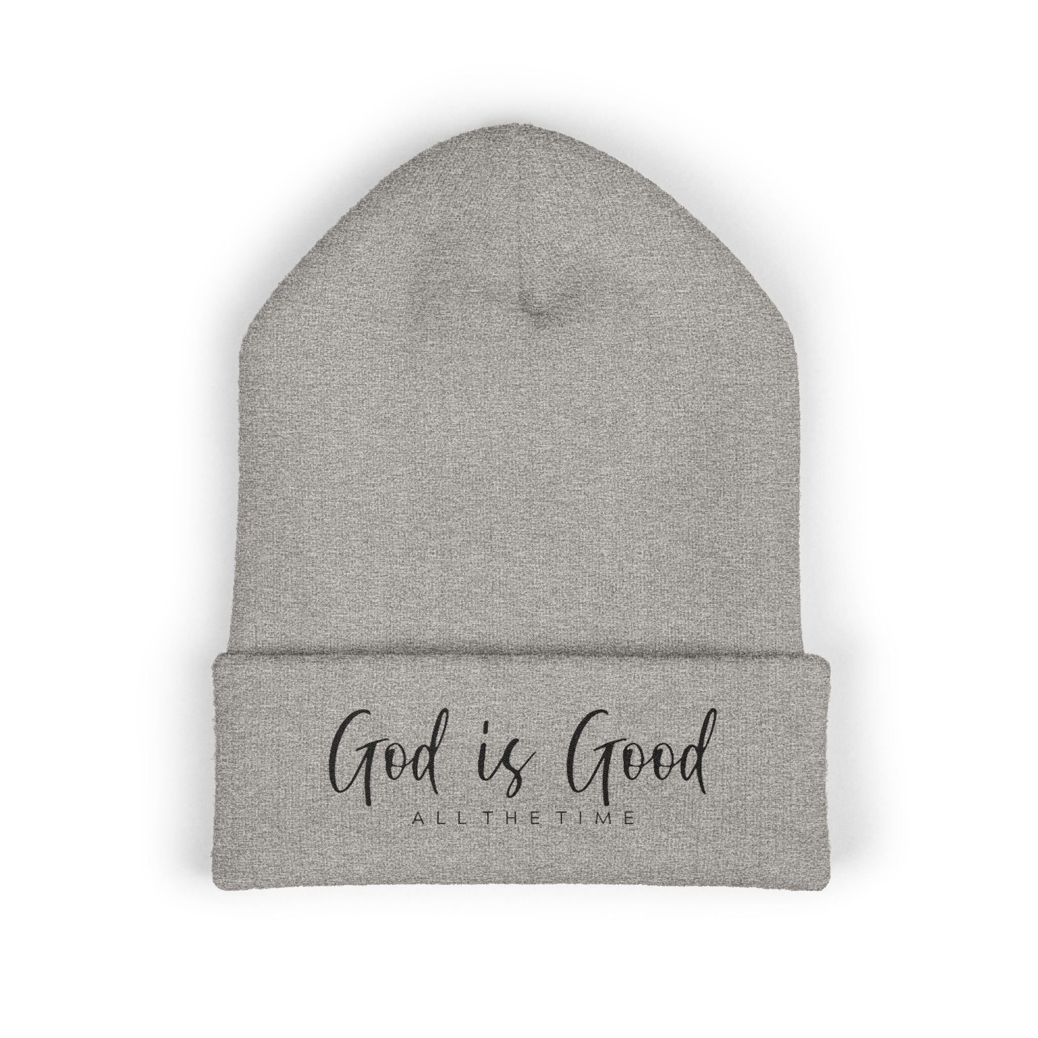 God Is Good Embroidered Cuffed Beanie